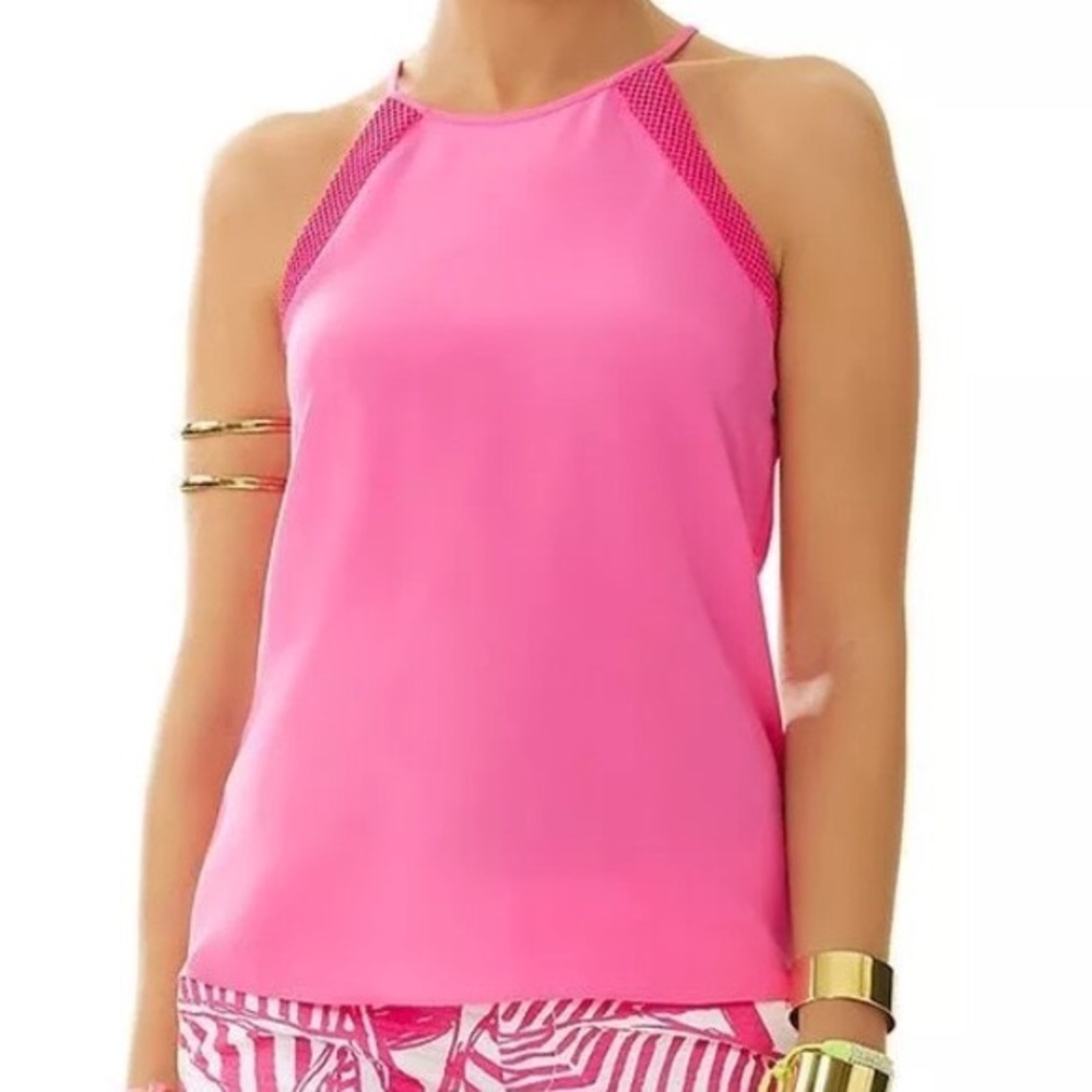 Lilly Pulitzer Jolie Silk tank in Hot Pink